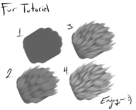 Fur Tutorial, Draw Fur, How To Draw Fur, Painting Fur, Fur Texture, Snowdonia, Digital Painting Tutorials, Digital Art Tutorial, Painting Tips