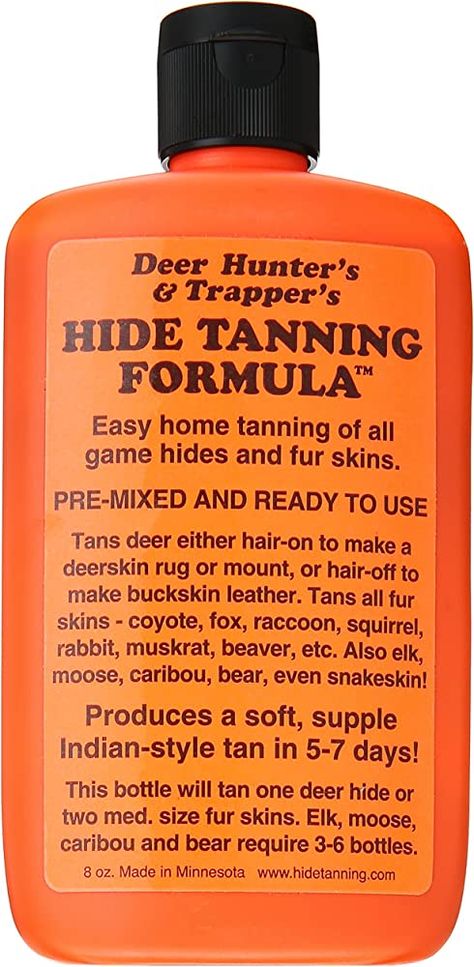 Amazon.com : Hide and Deer Fur Tanning, 8 Ounces : Self Tanning Products : Beauty & Personal Care Tanning Deer Hide, Taxidermy Diy, Hide Tanning, Tanning Hides, Diy Leather Working, How To Tan, Deer Hunting Tips, Deer Hide, Animal Hide