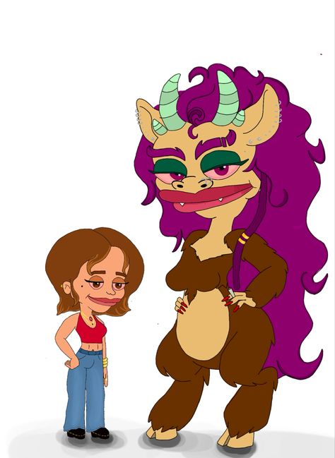 Big Mouth Oc Characters, Hormone Monster Drawing, Hormone Monster Oc, Big Mouth Oc, Big Mouth Cartoon, Bigmouth Fanart, Hormone Monster, Mouth Cartoon, Mouth Drawing