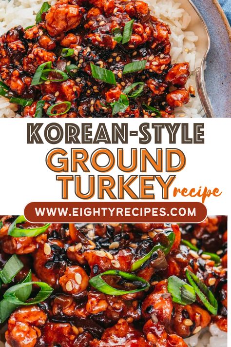 Ground Turkey Recipe, Recipe Korean, Ground Turkey Recipes Healthy, Turkey Meat Recipes, Gochujang Sauce, Healthy Turkey, Turkey Recipe, Perfect Dinner, Turkey Dinner