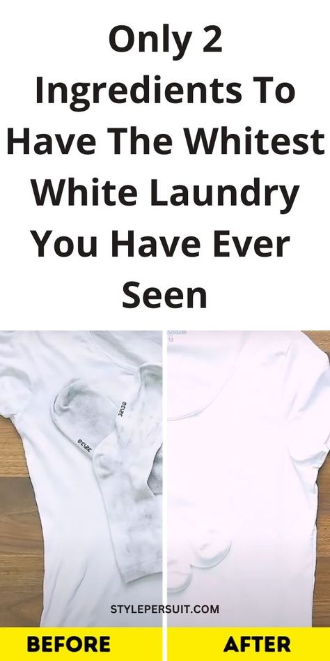 Is one of you clothings loosing its bright white? Its time to give it life again. Use these super simple methods to whiten white clothes naturally Whiten White Clothes, Cleaning White Clothes, Laundry Whitening, Washing White Clothes, How To Whiten Clothes, Dingy Whites, Stain Remover Clothes, Diy Stain Remover, Stain Removal Guide