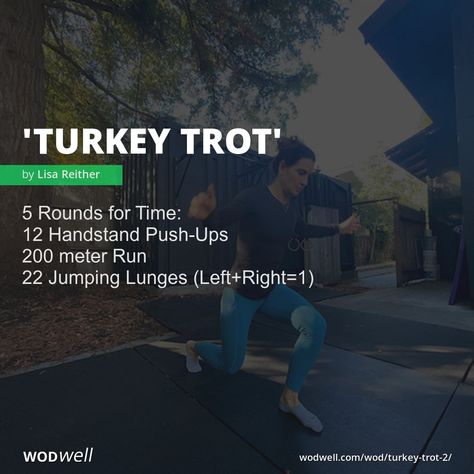 Thanksgiving Wod Crossfit, Thanksgiving Workouts, Thanksgiving Fitness, Jumping Lunges, Wod Workout, Turkey Trot, Crossfit Workouts, Handstand, Body Weight