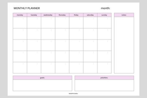 Free Simple Monthly Planner Printable #free #printable #monthlyplanner #planner #printables #monthly Study Planner Printable Free, Free Printable Monthly Planner, Free Planner Templates, Study Planner Printable, Monthly Planner Template, Budget Planner Template, Brand Architecture, Monthly Planner Printable, Agenda Template