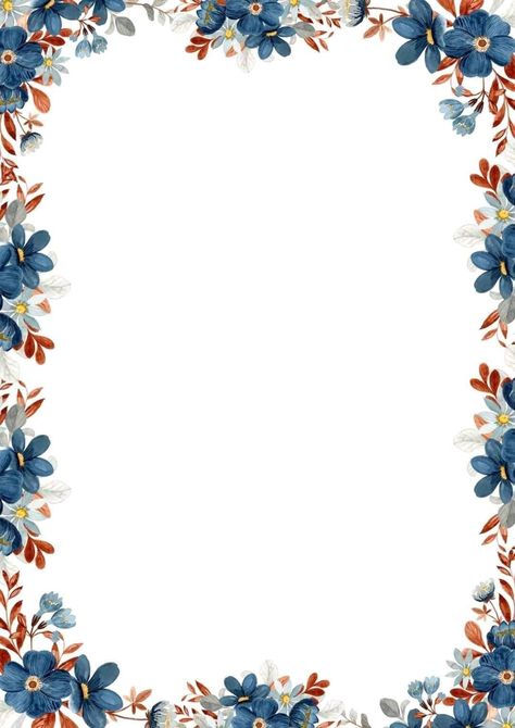 Floral Border Design Frames, Kad Perkahwinan, A4 Size Paper Border Design Flower, Boarders Designs For Projects, Border Illustration, Wedding Invitations Modern, Background Border, Border Line, Vintage Border