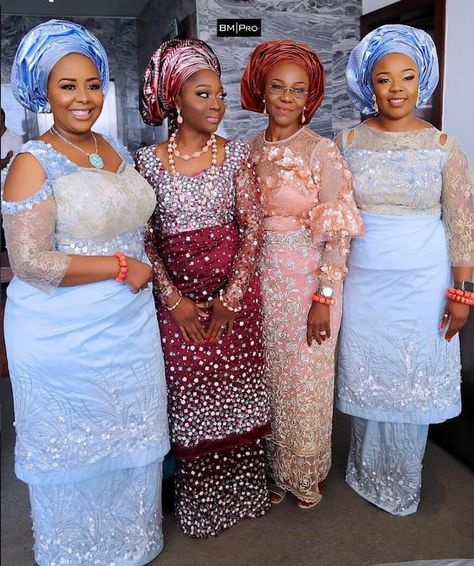 Igbo Blouse Styles, Igbo Blouse Styles For Wrapper, Blouse Styles For Wrapper, Blouse Styles For Women, Bride And Friends, Igbo Blouse, Lace Blouse Styles, Latest Blouses, Sister Of The Bride