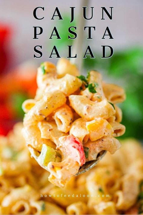 Pasta Salad Side Dishes, Cajun Pasta Salad, Side Dishes For Salmon, Resep Pasta, Steak Side Dishes, Cajun Pasta, Side Dishes For Chicken, Resep Salad, Bbq Sides