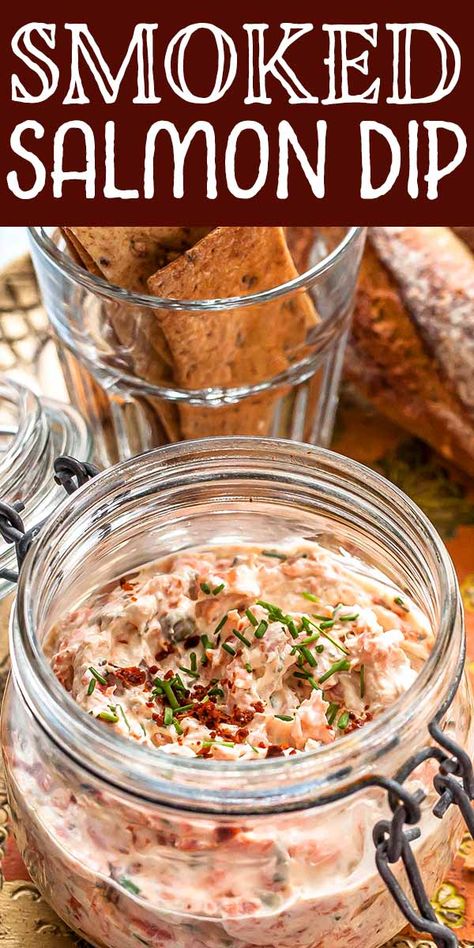 Smoked Salmon Dip! Take your party appetizer game up a notch! This pretty pink smoked salmon dip is ready in minutes, makes any occasion feel extra special, and tastes just as good with crackers as it does with crudités. #partydip #salmon #salmonspread #creamcheese #gamedaydips #simplyrecipes #holidayappetizers Brie Stuffed Mushrooms, Easy Baked Brie, Salmon Dip Recipes, Fish Dip, Salmon Spread, Salmon Appetizer, Salmon Dip, Smoked Salmon Dip, Smoked Salmon Recipes