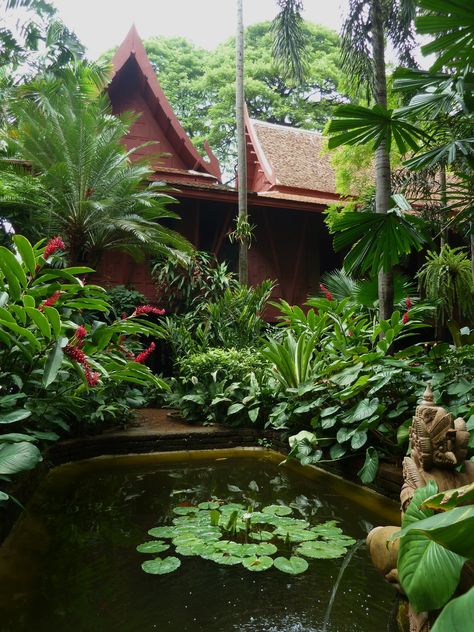 Amazing Landscaping Ideas, Jim Thompson House, Balinese Garden, Tropical Garden Design, Date Palm, Thai House, Jim Thompson, Asian Garden, Travel Thailand