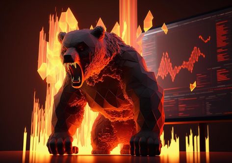 Title: Bear Market Wallpaper: A Reflection of the Bull Bear Market Stock Photos, Images and Backgrounds for Free... Bull Market Wallpaper, Fire Sculpture, Market Wallpaper, Bear Vs Bull, Bull Bear, Bull And Bear, Candlestick Chart, Bear Market, We Bear