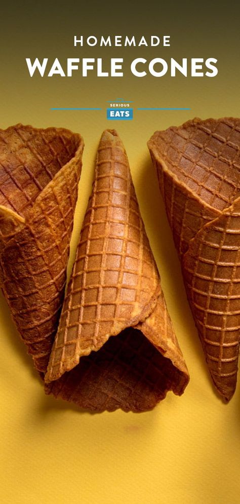 Homemade Waffle Cones | These cones have a flavor profile like that of a high-end sugar cone, deeply caramelized and rich, with added complexity from a blend of honey and brown sugar, along with a splash of roasted hazelnut oil. These cones are nutty, sweet, and nuanced—but classic enough for children and adults to enjoy alike. #icecream #icecreamcone Homemade Waffle Cones, Benefits Of Raw Honey, Health Drawing, Sweets Aesthetic, Tattoo Bee, Health Nails, Health Aesthetics, Homemade Waffle, Waffle Cone Recipe