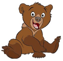 *KODA ~ Brother Bear Brother Bear Tattoo, Brother Bear Art, Bear Signs, Bear Birthday Party, Brother Bear, Disney Wiki, Bear Drawing, Bear Character, Bear Tattoo