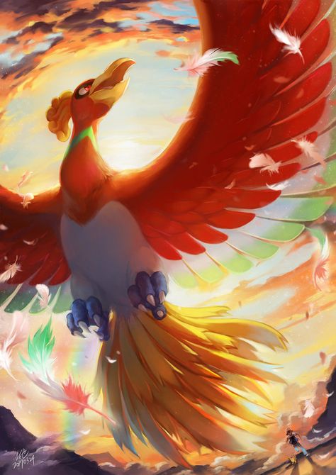 Ho-Oh by koya10305 Ho Oh Pokemon, Satoshi Pokemon, Deadpool Pikachu, Kartu Pokemon, Bird Pokemon, 3d Pokemon, Pokemon Realistic, Solgaleo Pokemon, Madara Susanoo