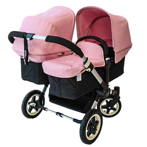 Bugaboo Donkey Twin, Baby Doll Strollers, Girl Nursery Pink, Bugaboo Donkey, Twin Pram, Twin Strollers, Stroller Reviews, Realistic Baby Dolls, Stroller Cover