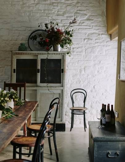 Welsh cottage reconfigured by CO2 Architects | House & Garden Architects House, Welsh Cottage, Walled Gardens, Urban Cottage, Cosy Cottage, Painted Cupboards, Yellow Tile, English Country Style, Space Style