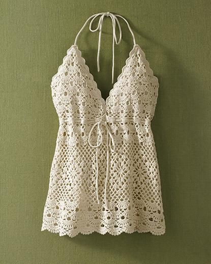 Love this! Gilet Crochet, Mode Crochet, Crochet Summer Tops, Crochet Tank, Crochet Woman, Crochet Top Pattern, Crochet Clothing, Love Crochet, Crochet Tops