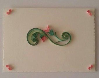 Quilled Card Paper Card Quilled Baby Feet Quilled Gift | Etsy Quilled Anniversary Cards, Card Quilling, Quilling Flower Designs, Quilled Cards, Neli Quilling, Arte Quilling, Paper Quilling Flowers, Paper Quilling Cards, Paper Quilling Patterns