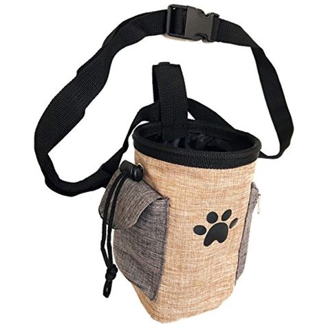 Pet Treat Pouch Dog Training Bag with Belt Carries Pet Toys Kibble Treats Sport Running Drawstring Waist Bag Poop Bag Dispenser (beige) * For more information, visit image link. (This is an affiliate link) #dogs Pet Treat, Dog Training Treats, Dog Walking Bag, Walking Bag, Treat Pouch, Dog Store, Bag Dispenser, Training Bags, Dog Feeding