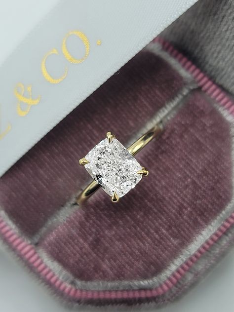 Elongated Cushion Engagement Ring Gold, Cushion Engagement Ring Gold, Graff Engagement Ring, Cushion Solitaire, Cushion Cut Solitaire, Cushion Cut Diamond Engagement Ring, Elongated Cushion Cut, Elongated Cushion, Cushion Engagement Ring