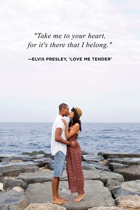 Elvis Presley, 'Love Me Tender'countryliving Otis Redding, Romantic Love Song, Romantic Photos Couples, Love Song Quotes, Best Romantic Song Lyrics, Romantic Song Lyrics, When You Smile, The Beach Boys, Because I Love You