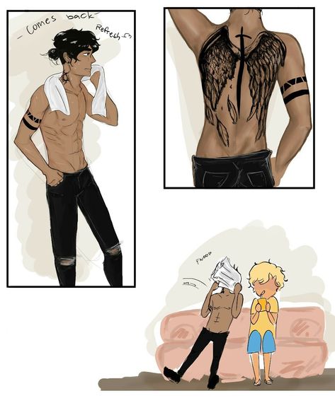 Solangelo Fanfiction, Angelo Tattoo, Percy Jackson Nico, Percy Jackson Ships, Percy Jackson Quotes, Percy Jackson Fan Art, Percy Jackson Characters, Percy Jackson Memes, Magnus Chase