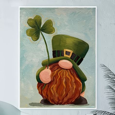 Faster shipping. Better service St Patricks Decorations, St Patricks Day Wallpaper, Saint Patricks Day Art, Gnome Paint, St Patricks Crafts, Bedroom Painting, St Patricks Day Crafts For Kids, St Patrick's Day Decorations, Holiday Painting