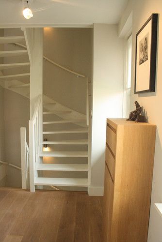 Awesome ! Love these!  Attic Stair Design, Pictures, Remodel, Decor and Ideas Traditional Stairs, Loft Conversion Stairs, Attic Staircase, Attic Renovation Ideas, Open Trap, Stair Makeover, Contemporary Staircase, Stairs Makeover, Loft Stairs