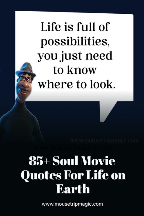 Discover the profound message of the Soul Movie and learn to see the world differently. With more than 85 quotes, these words will stir your soul, make you laugh, cry, or simply pause and ponder. Soul Movie Quotes, Disney Family Quotes, Soul Movie, Disney Love Quotes, Quotes Soul, This Is Water, Film Life, New Soul, Quotes For Life