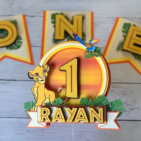 King Themed Cake, Custom Birthday Decorations, Diy Cake Topper Birthday, Lion King Cakes, Custom Birthday Banners, Lion King Birthday, Idee Cricut, King Birthday, Diy Cake Topper