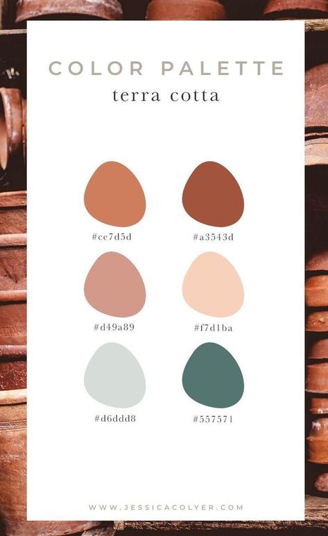 Terra Cotta Color Palette, Warm Bedroom Colors, Color Palette Warm, Terra Cotta Color, Warm Bedroom, Seni Dan Kraf, 카드 디자인, Bohol, Color Palette Design