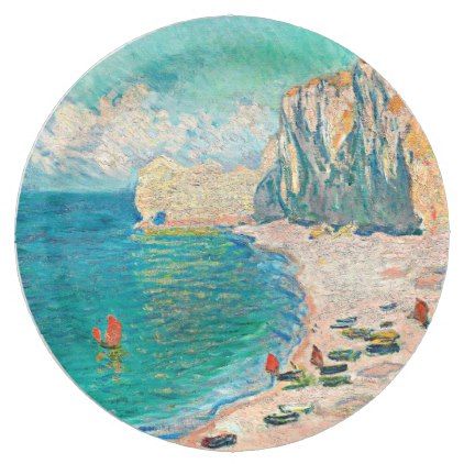 Renoir - The Beach and the Falaise d'Amont Paper Plate Photo Stitch, Custom Paper Plates, Paper Plates Party, Succulents Diy, Claude Monet, Paper Plates, Vintage Paper, Creative Space, Custom Accessories