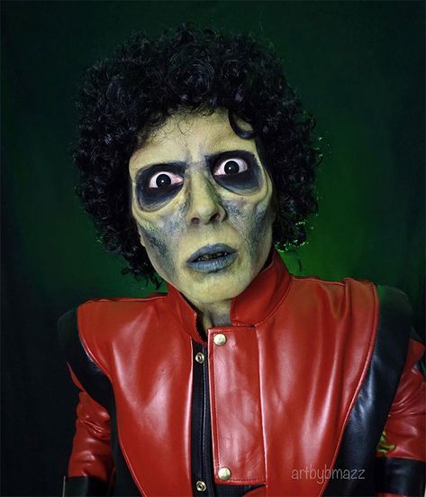 Zombie (Michael Jackson - Thriller) Michael Jackson Thriller Costume, Michael Jackson Makeup, Michael Jackson Zombie, Maquillage Halloween Zombie, Halloween Gesicht, Best Zombie, Michael Jackson Thriller, Zombie Costume, Zombie Makeup