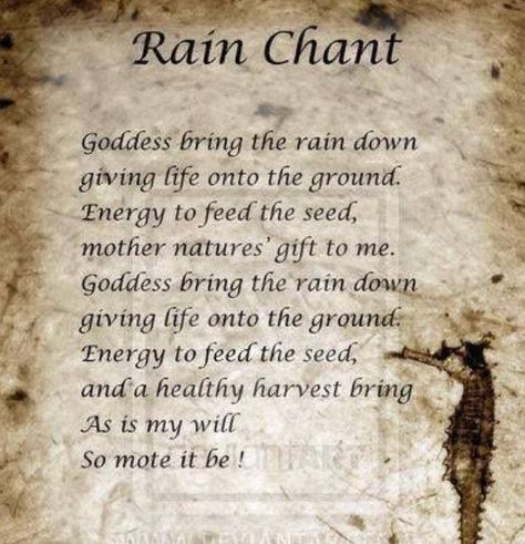 Rain Chant Rain Spell, Wiccan Chants, Shadow Book, Wish Spell, Spells That Actually Work, Candle Magic Spells, Spells For Beginners, Easy Spells, Adulting Quotes