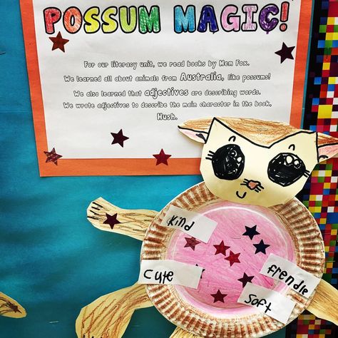 My 1st graders loved making these! Possum Magic Craft, Possum Art, Possum Magic, Book Craft, Magic Crafts, All About Animals, Book Week, Australian Animals, Art Kids