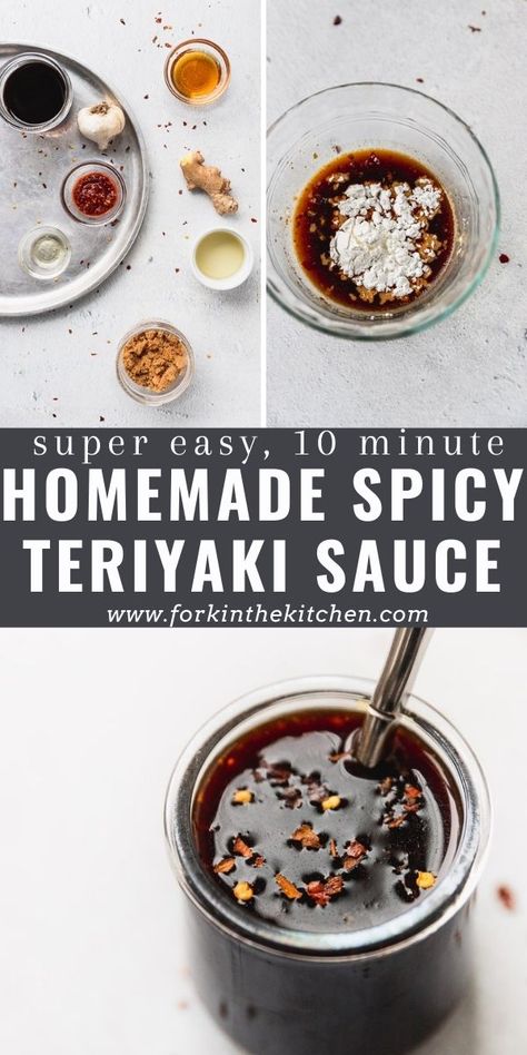 Spicy Teriyaki Sauce Recipe, Spicy Teriyaki Sauce, Salmon Cauliflower, Best Teriyaki Sauce, Teriyaki Sauce Recipe, Teriyaki Marinade, Homemade Teriyaki Sauce, Chili Garlic Sauce, Veggie Stir Fry