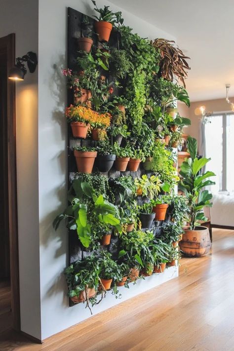 "Bring the outdoors in with a DIY Indoor Plant Wall! 🌿🌱 Perfect for adding a touch of greenery to your home. Create your own vertical garden and breathe life into any space! 🌟🏡 #IndoorPlants #GreenLiving #DIYHomeDecor" Indoor Vertical Garden Wall, Plant Wall Outdoor, Vertical Plant Wall, Plant Walls, Indoor Plant Wall, Vertical Garden Wall, Diy Garden Projects, Indoor Plant, Plant Wall