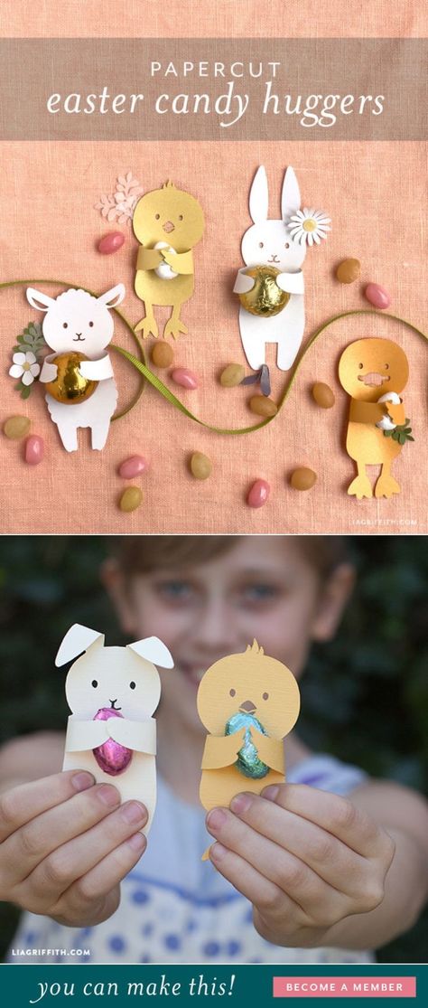 Diy Easter Candy, Bunny Art Projects, Paper Flower Ideas, Crafts For Beginners, Creative Easter Baskets, Top Craft, Easter Crafts For Toddlers, Paper Bunny, Christmas Advent Calendar Diy