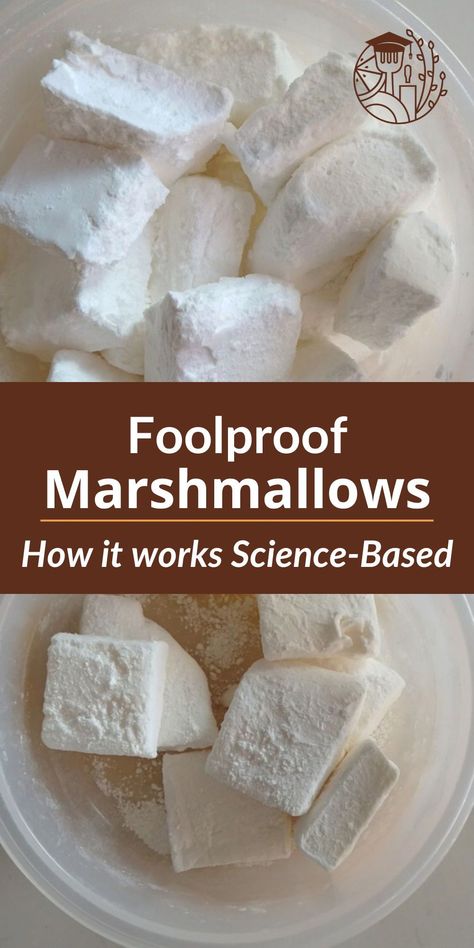 Egg White Marshmallow Recipe, Marshmallow Recipe Without Gelatin, Marshmallow Science, Diy Marshmallows, Make Marshmallows, Marshmallow Recipes, Homemade Marshmallow Recipe, Daisy Sour Cream, Marshmallow Recipe