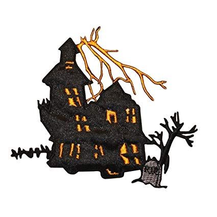 Amazon.com: ID 0862 Haunted House Patch Halloween Scary Scene Embroidered Iron On Applique: Gateway Haunted House Halloween, Mansion House, Halloween Scary, Cool Patches, Halloween Haunted Houses, Iron On Applique, Haunted Mansion, Discount Fabric, Appliqué Patch