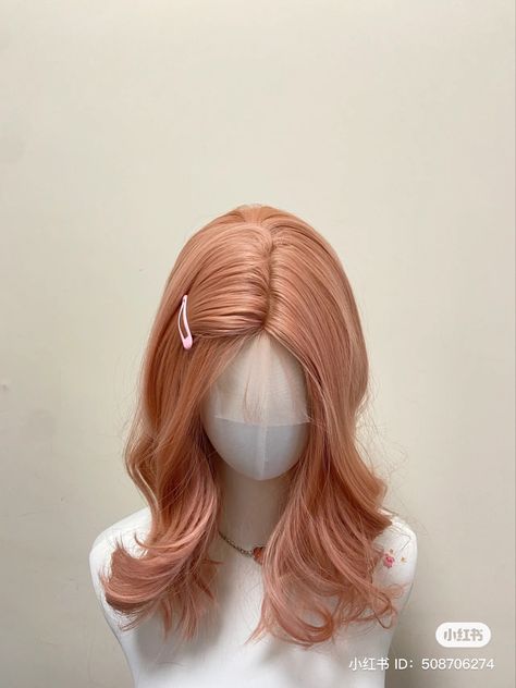 Peach Color Hair, Dyed Hair Inspiration, Hair Color Pink, Short Hair Color, Editing Apps, Hair Reference, Pretty Hair, Hair Inspo Color, Peach Color