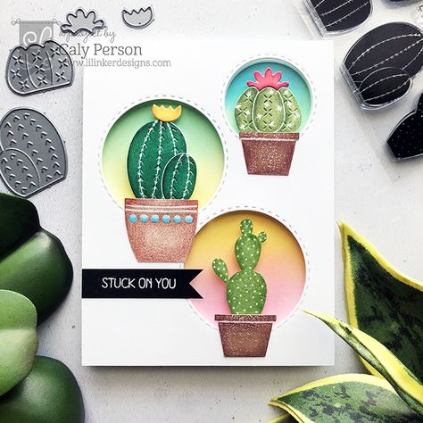 Cactus Cards, Coloring Challenge, Using Colored Pencils, Washi Tape Cards, Projets Cricut, Handmade Paper Crafts, Spellbinders Cards, Stuck On You, Sending Hugs