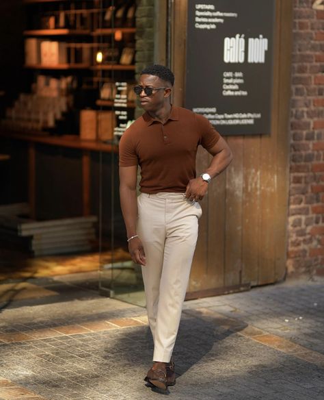 Black Man Graduation Outfit, Old Money Outfits Black Man, Black Men Old Money Aesthetic, Business Casual Men’s Summer Fashion, Black Mens Fashion Casual Classy, Outfit For Brown Skin Men, Old Money Aesthetic Black Men, Nude Outfits Men, Black Men Business Casual Outfits