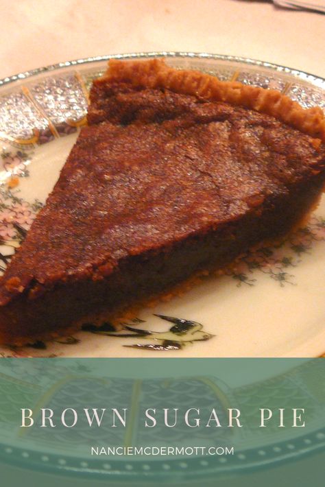 Brown Sugar Pie Brown Sugar Pie Recipe, Gift Desserts, Baking Pastries, Brown Sugar Pie, Dessert Favorites, Southern Cakes, Southern Pies, Sugar Cream Pie, Retro Desserts