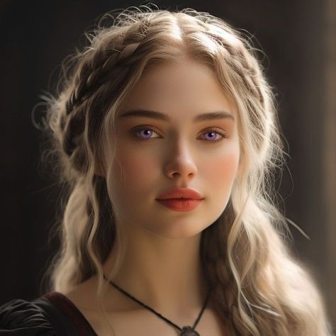 House Celtigar, Character Face Claims, Blonde Characters, Lord Commander, Queen Daenerys, Maiden Mother Crone, Fantasy Queen, Targaryen Art, Violet Eyes