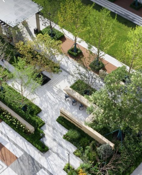 Commercial Landscape Design, Landscape Architecture Plan, Plaza Design, Landscape Design Drawings, Urban Landscape Design, Public Space Design, Commercial Landscaping, Skyscraper Architecture, Landscape Design Plans