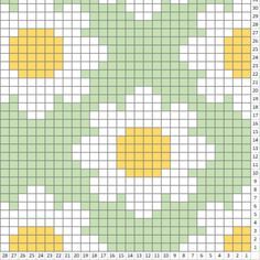 DIY Crochet Lily: [C2C Crochet] The Daisy flower pattern C2C Crochet Cup Coaster. Crochet Graph Patterns Flowers, Crochet Grid Flower, Grid Crochet Patterns Flower, Crochet Flower Tapestry Pattern, Daisy Knitting Pattern, Flower Grid Pattern Crochet, Flower Crochet Grid, Crochet Tapestry Flower, Flower Pixel Pattern