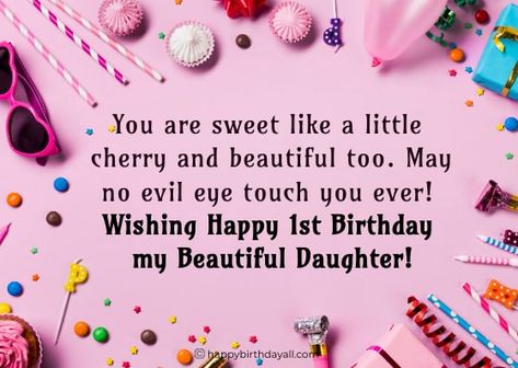 1st Birthday Poem, Baby Blessing Quotes, Happy 1st Birthday Wishes, First Birthday Wishes, 1st Birthday Wishes, Blessing Quotes, Wishes For Daughter, Birthday Wishes For Daughter, 1 Year Birthday