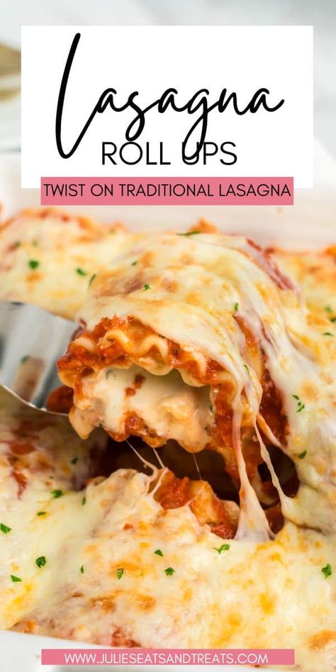 Ditch the layers, embrace the roll! Lasagna Roll Ups are a fun twist on the classic dish. Picture this: all your favorite lasagna flavors, nestled inside perfectly rolled lasagna noodles. We're talking rich sauce, melty mozzarella, creamy ricotta, and a fragrant touch of parsley and garlic. Plus, this recipe freezes beautifully, making it a meal-prep dream. So ditch the fork and knife, and get ready to devour these delightful roll-ups! Lasagna Rolls Without Ricotta Cheese, Lasagna Roll Ups Easy No Ricotta, Roll Lasagna Recipe, Lasagna Roll Ups No Ricotta, Lasagna Recipe With Ricotta Roll Ups, Rolled Lasagna Recipe, Freezer Friendly Lasagna, Cheese Lasagna Roll Ups, Easy Lasagna Roll Ups