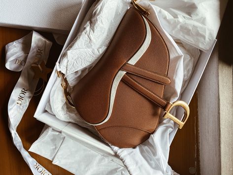 Brown Saddle Bag Dior, Brown Saddle Bag Outfit, Dior Saddle Brown, Brown Dior Bag, Dior Brown Bag, Dior Saddle Bag Outfit, Horse Girl Aesthetic, Bag Wishlist, Europe 2024