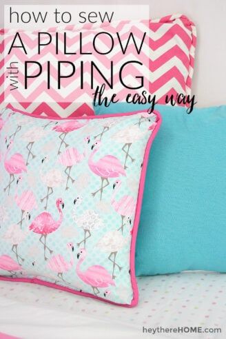 How To Sew A Pillow Cover With Piping, The Easy Way Sew A Pillow Cover, Sew A Pillow, Fat Quarter Projects, Blogger Home, Beginner Sewing Projects Easy, Sewing Pillows, Leftover Fabric, Funky Junk, Fabric Baskets