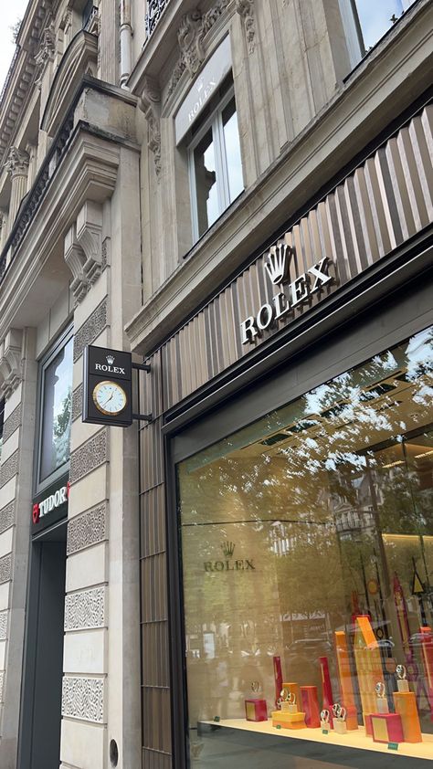 #Paris#Rolex#ChampsElyssee Rolex Wallpapers, Rolex Store, Mafia House Aesthetic, Mafia House, Shutter Design, Rolex Shop, Shutter Designs, Shop Facade, Luxury Exterior